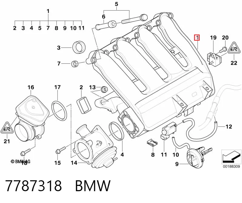 7787318 BMW Коллектор впускной