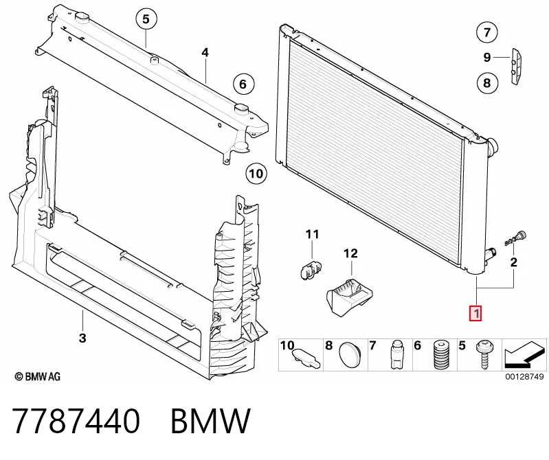 7787440 BMW Радиатор основной