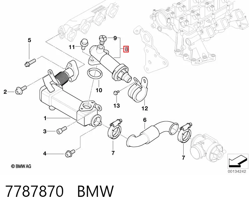 7787870 BMW Термостат системы EGR