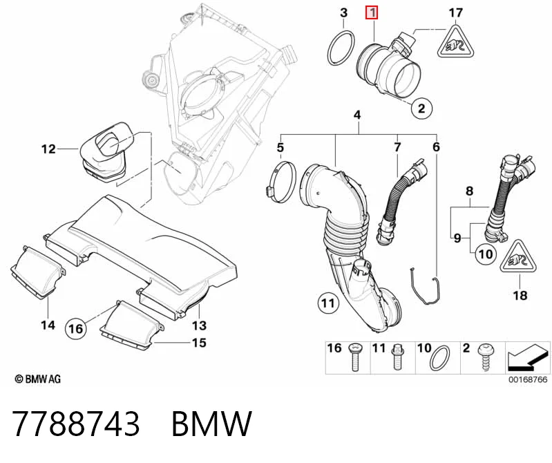 7788743 BMW Датчик расхода воздуха
