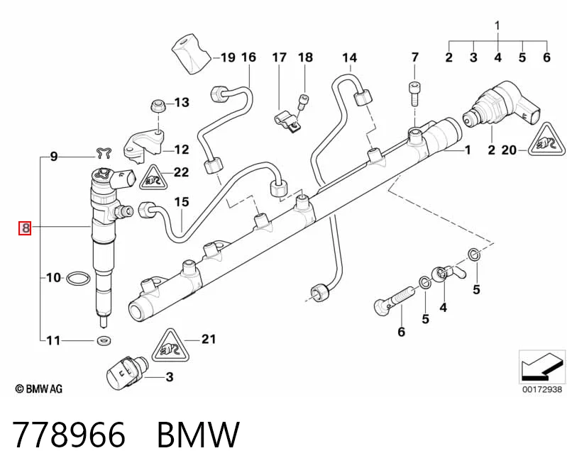 778966 BMW Топливные форсунки