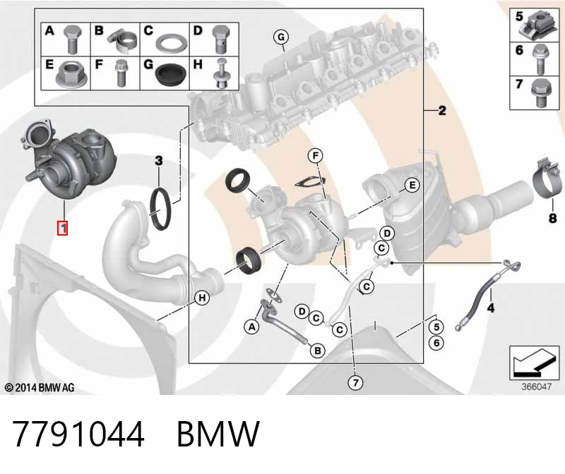 7791044 BMW Турбонаддув