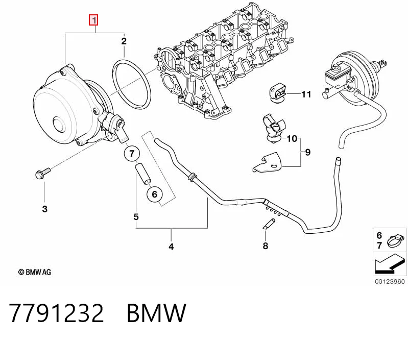 7791232 BMW Механический вакуумный насос