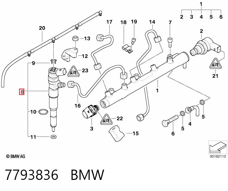 7793836 BMW Топливные форсунки