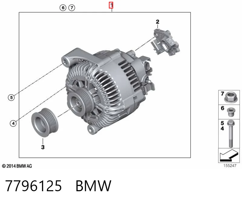 7796125 BMW Генератор автомобильный
