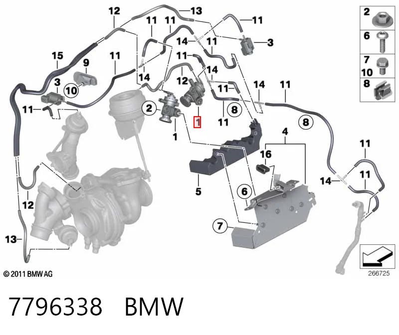 7796338 BMW Соленоид давления наддува