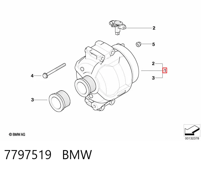 7797519 BMW Генератор автомобильный