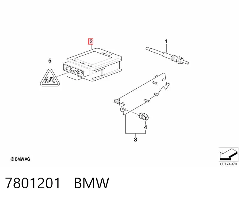 7801201 BMW Реле свечей накала