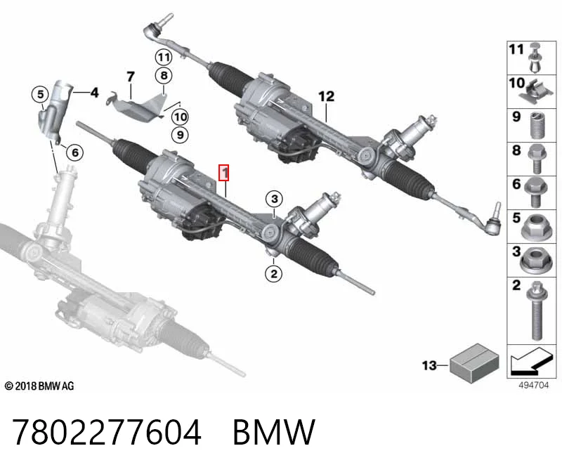 7802277604 BMW Управление рулевое в сборе