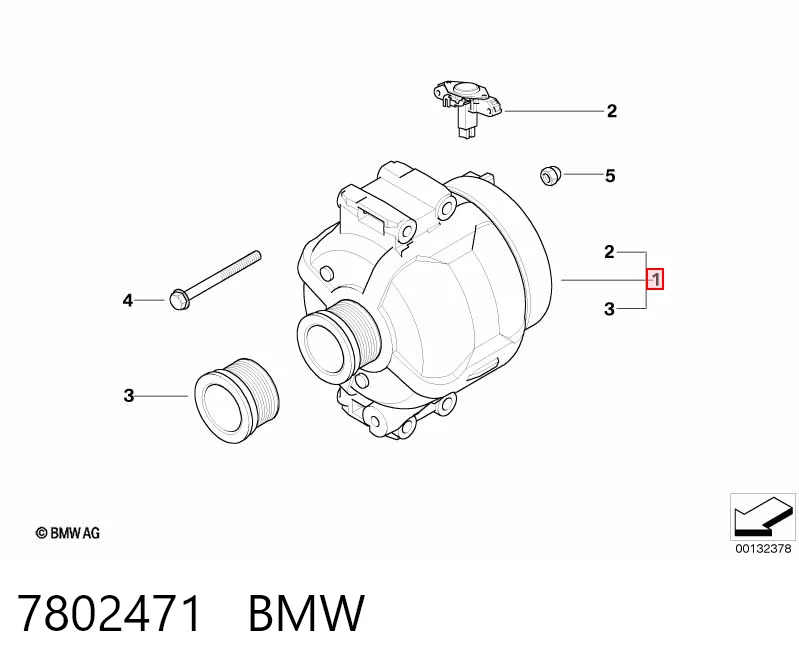 7802471 BMW Генератор автомобильный