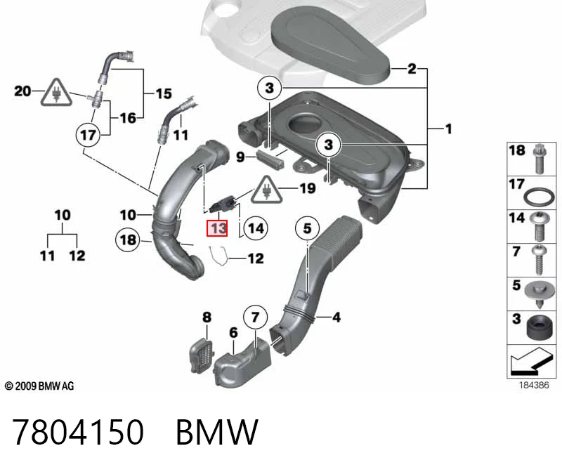 7804150 BMW Датчик расхода воздуха
