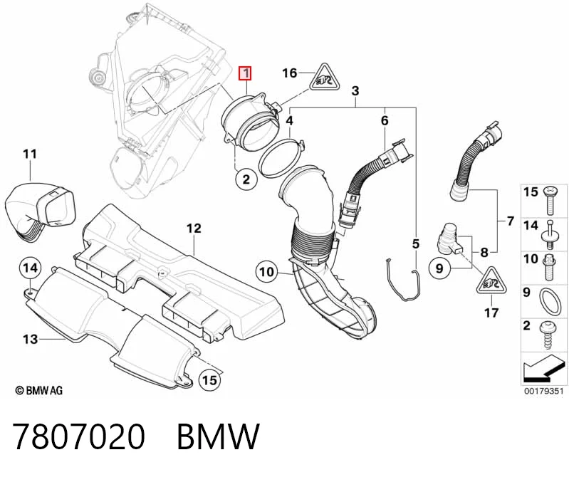 7807020 BMW Датчик расхода воздуха