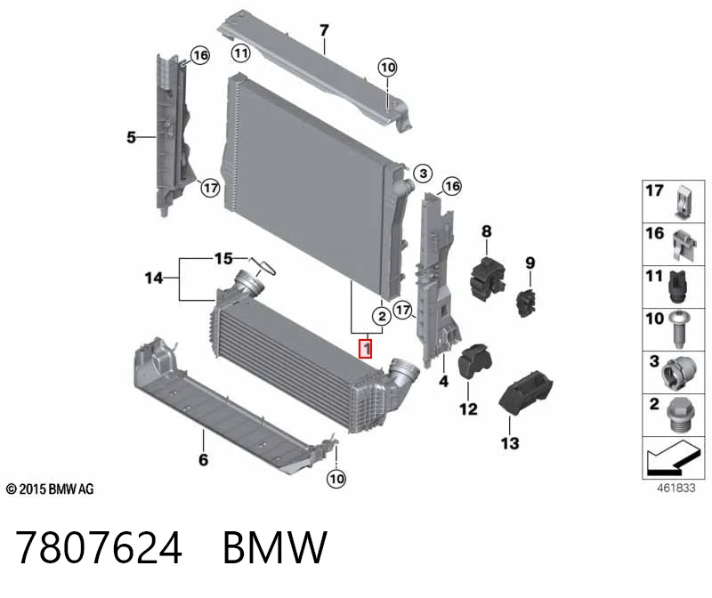 7807624 BMW Радиатор основной