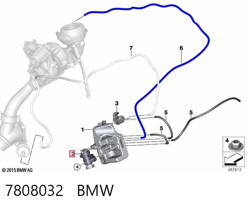 7808032 BMW Соленоид давления наддува
