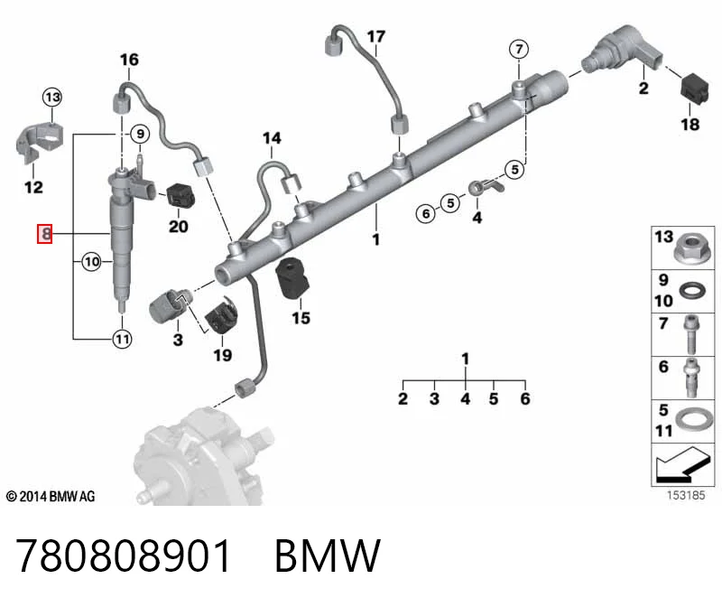 780808901 BMW Топливные форсунки