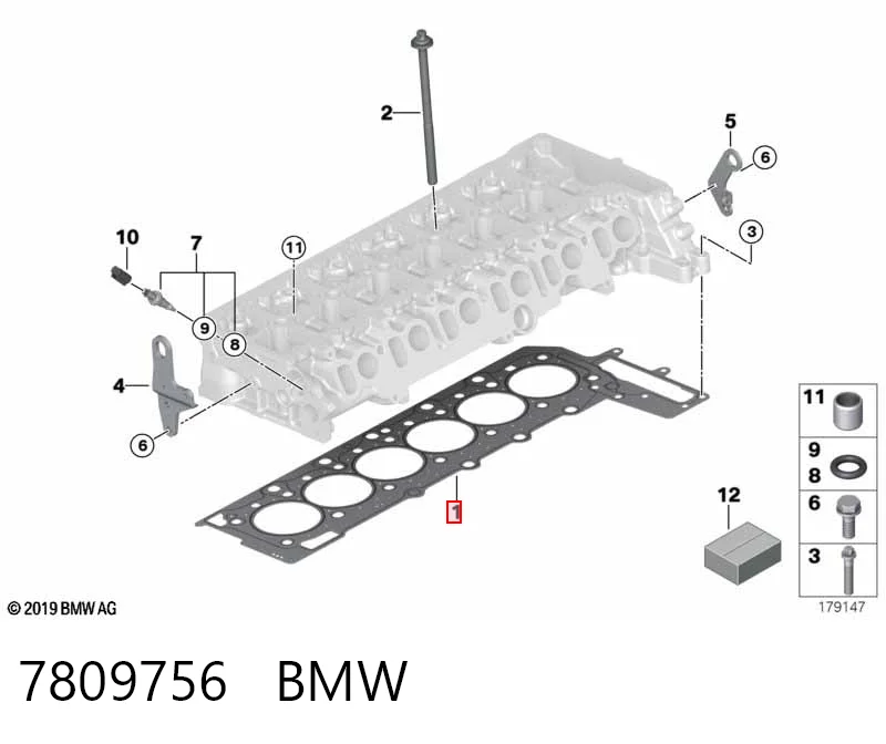 7809756 BMW Прокладка головки блока