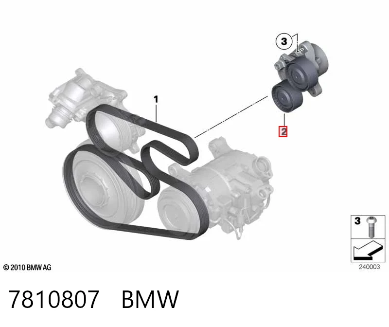 7810807 BMW Натяжитель клинового ремня