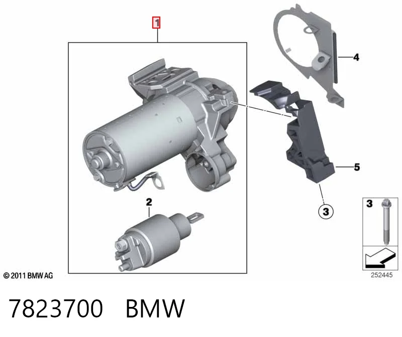 7823700 BMW Стартер автомобиля