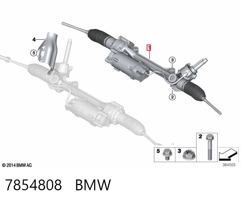 7854808 BMW Управление рулевое в сборе