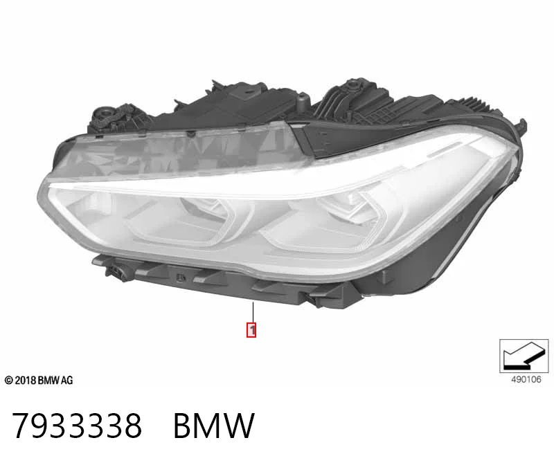7933338 BMW Фара передняя правая