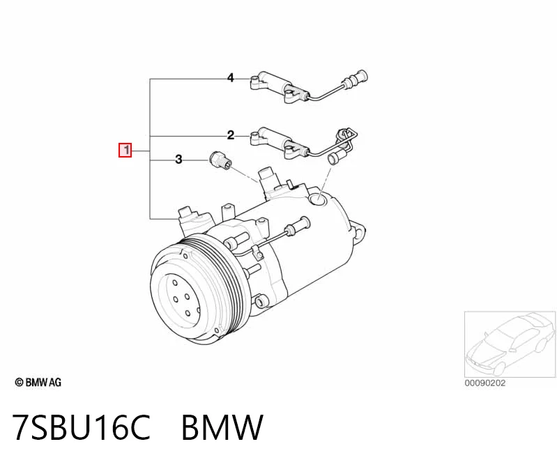 7SBU16C BMW Компрессор хладагента