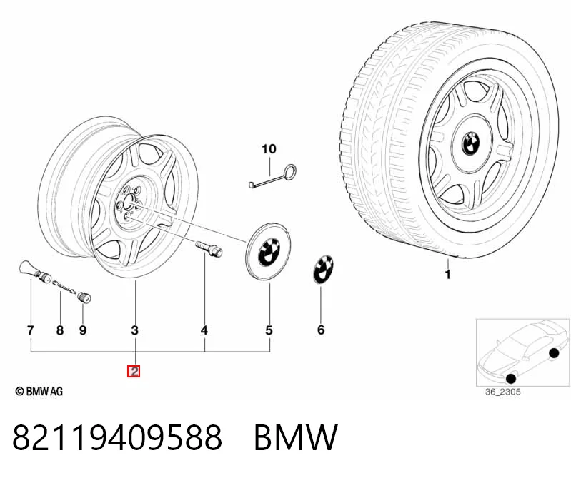 82119409588 BMW