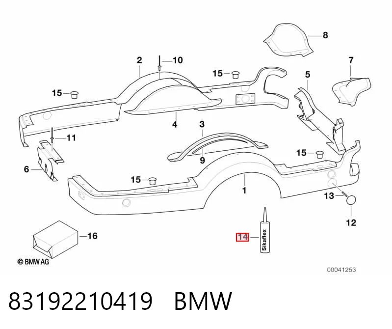 83190398950 BMW Герметик синий, уксусный
