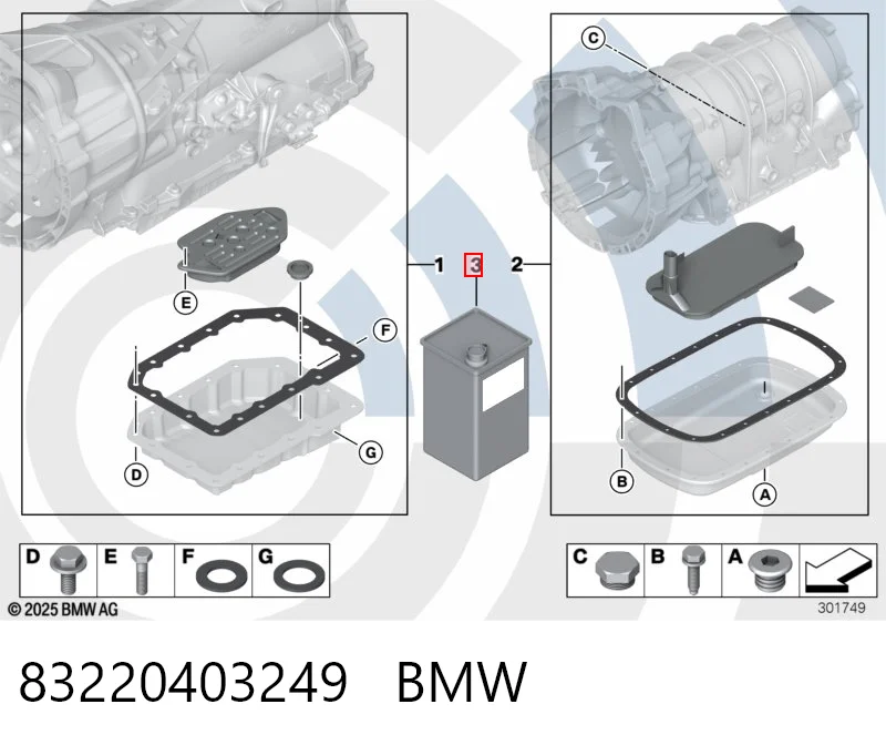 Масло трансмиссии BMW 83220403249