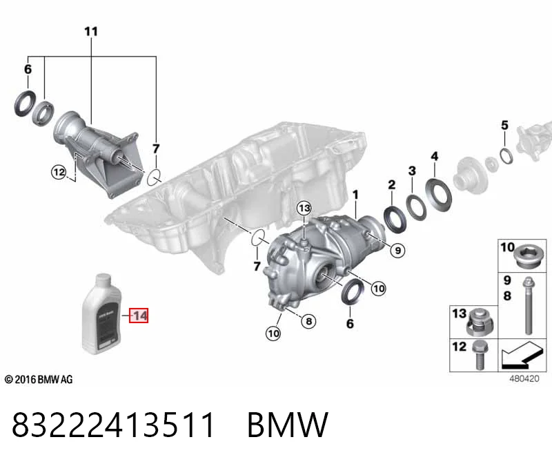 Масло трансмиссии BMW 83222413511