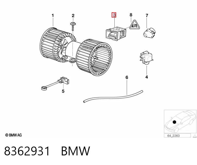 8362931 BMW Реле печки