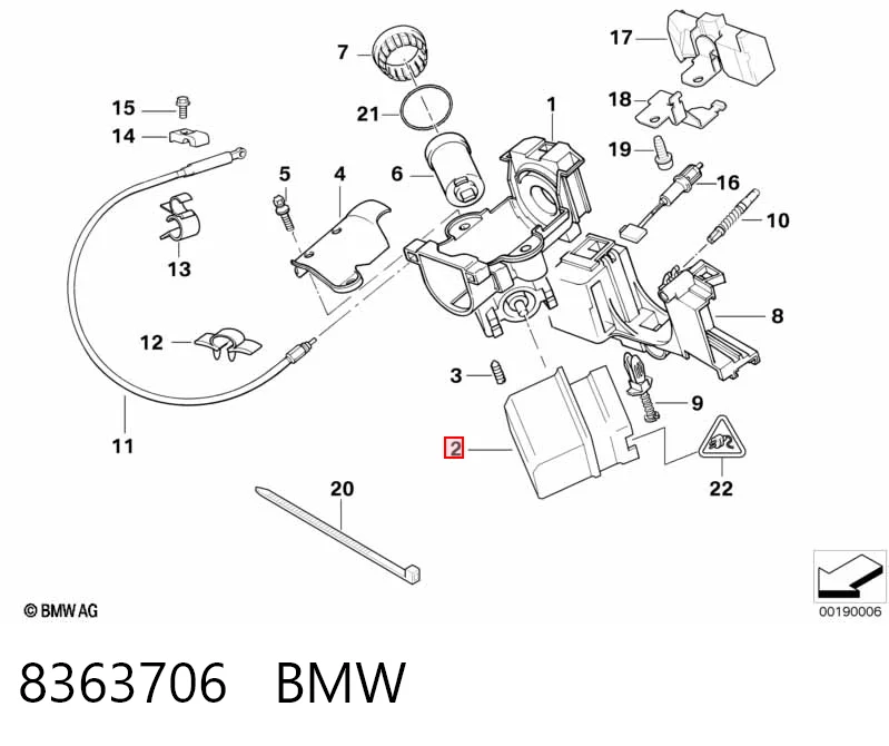 8363706 BMW Контакты замка зажигания
