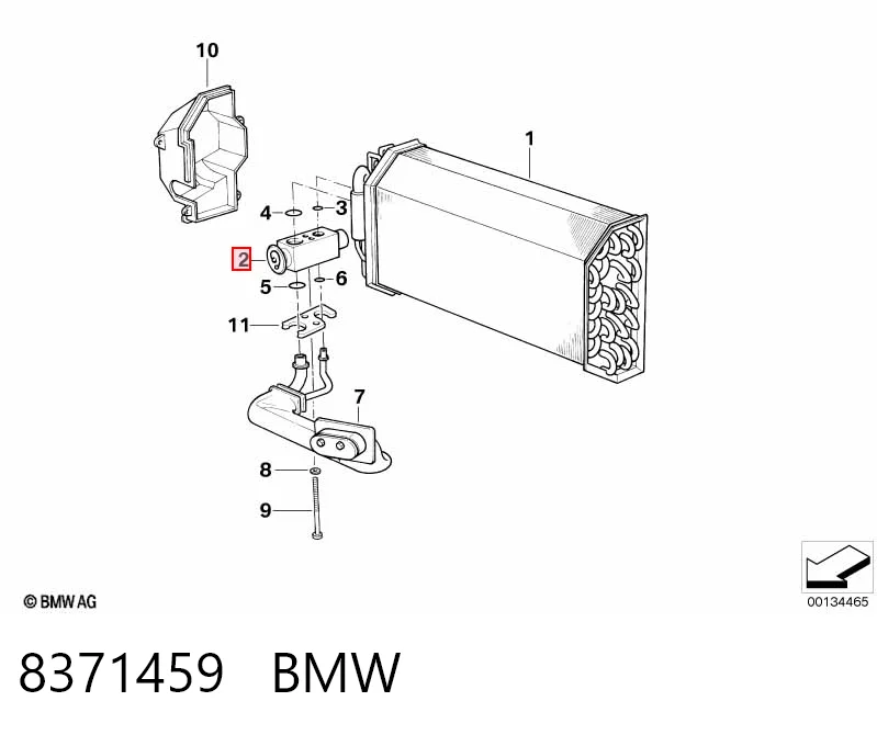 8371459 BMW Терморегулирующий вентиль кондиционера