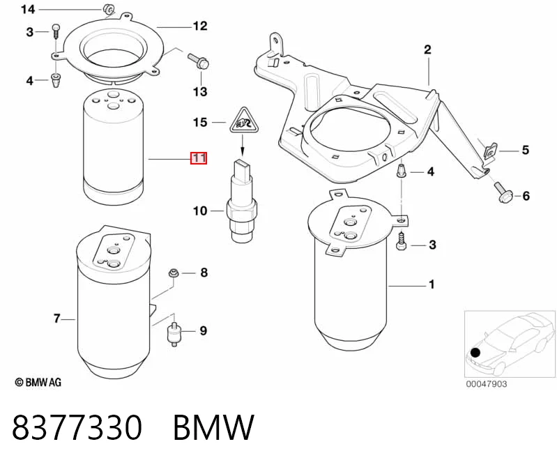 8377330 BMW Ресивер-осушитель кондиционера