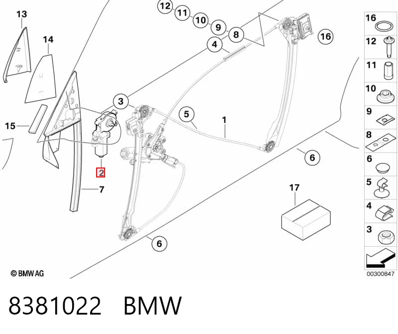 Мотор стеклоподъемника двери задней правой Ford WLM176 цена, от 17.80 USD