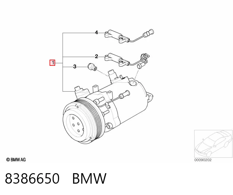 8386650 BMW Компрессор хладагента