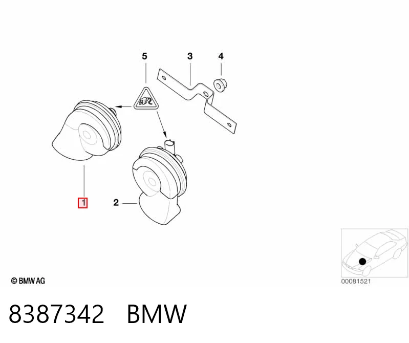 Клаксон на BMW X5  E53