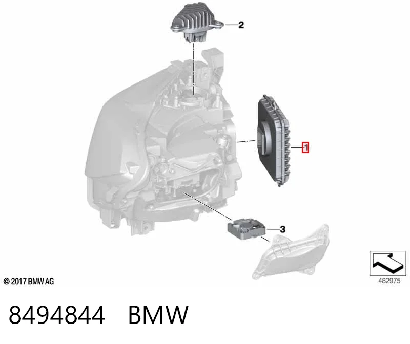 8494844 BMW Блок упавления автосветом