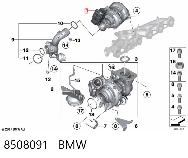 8508091 BMW Турбонаддув