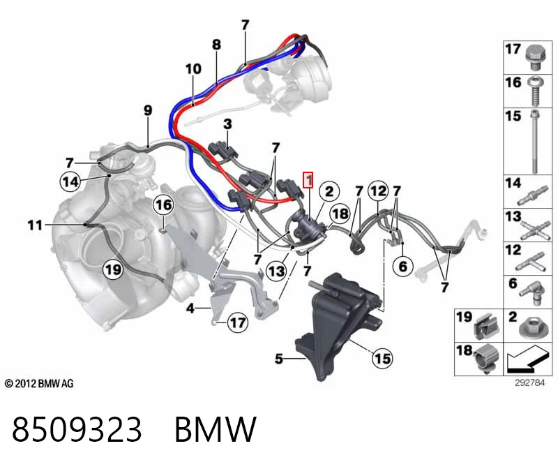 8509323 BMW Соленоид давления наддува