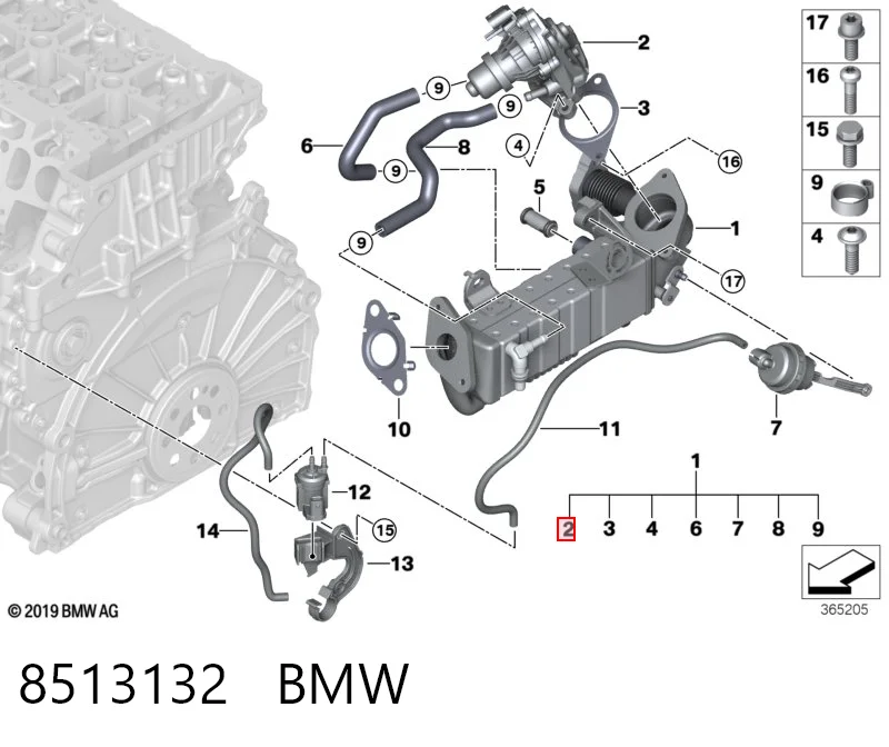 8513132 BMW Клапан рециркуляции отработавших газов EGR