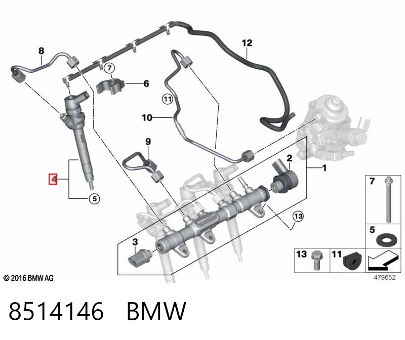 8514146 BMW Топливные форсунки