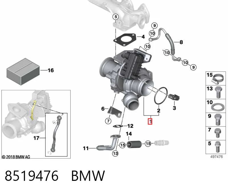 8519476 BMW Турбонаддув