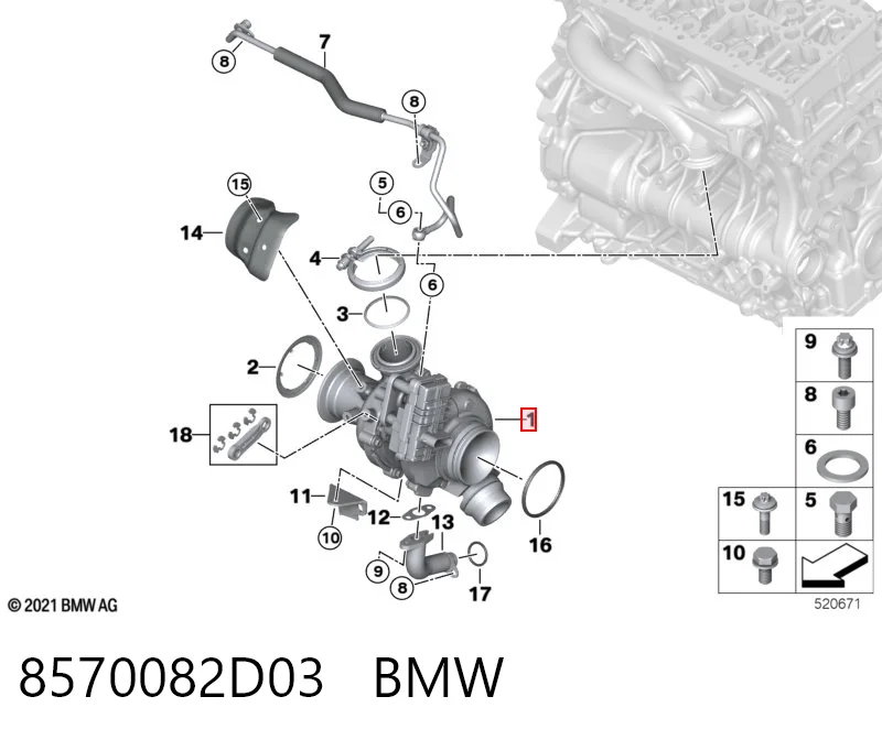 8570082D03 BMW Турбонаддув