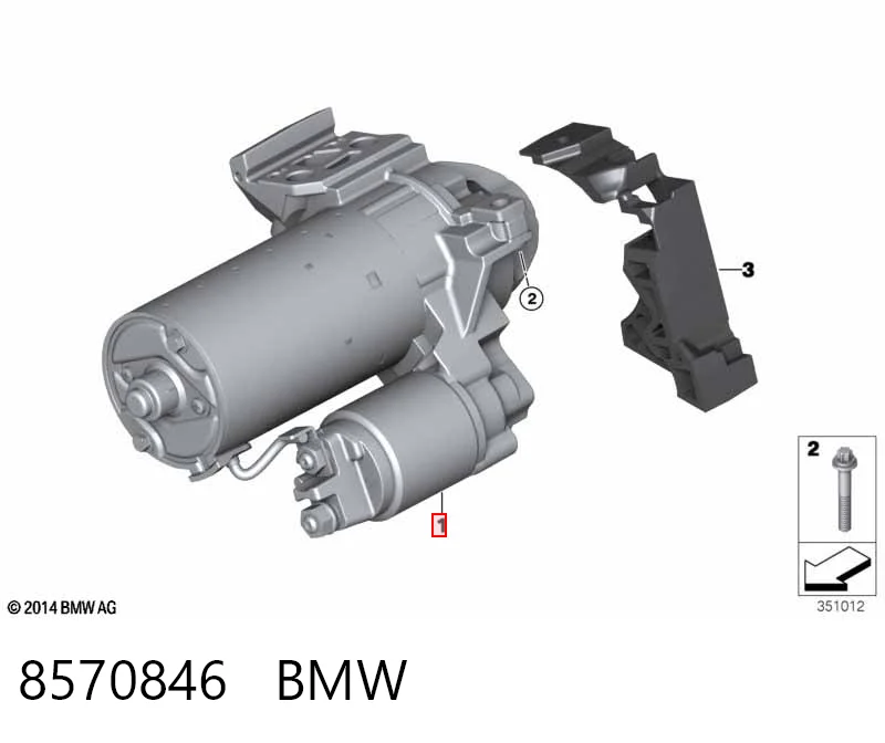 8570846 BMW Стартер автомобиля