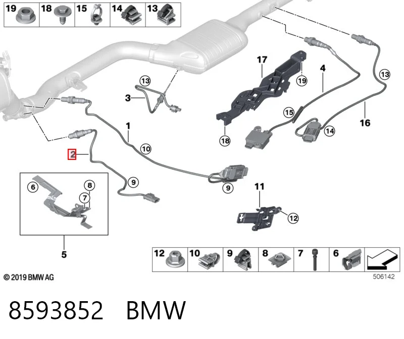 8593852 BMW Датчик кислорода