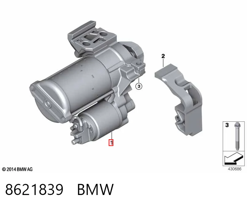 8621839 BMW Стартер автомобиля