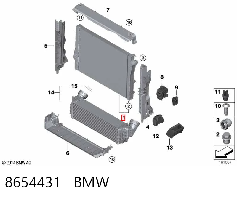 8654431 BMW Радиатор основной