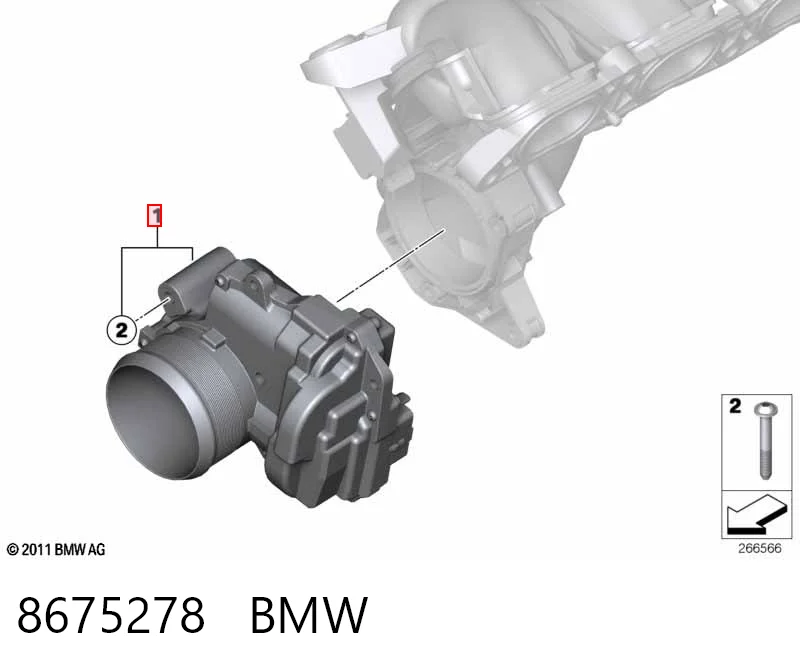 8675278 BMW Дроссельная заслонка