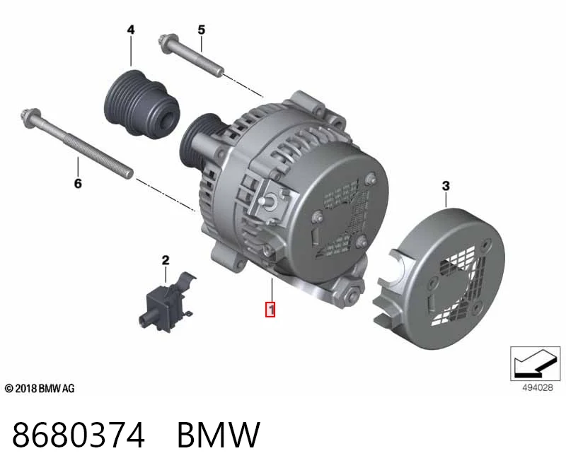 8680374 BMW Генератор автомобильный