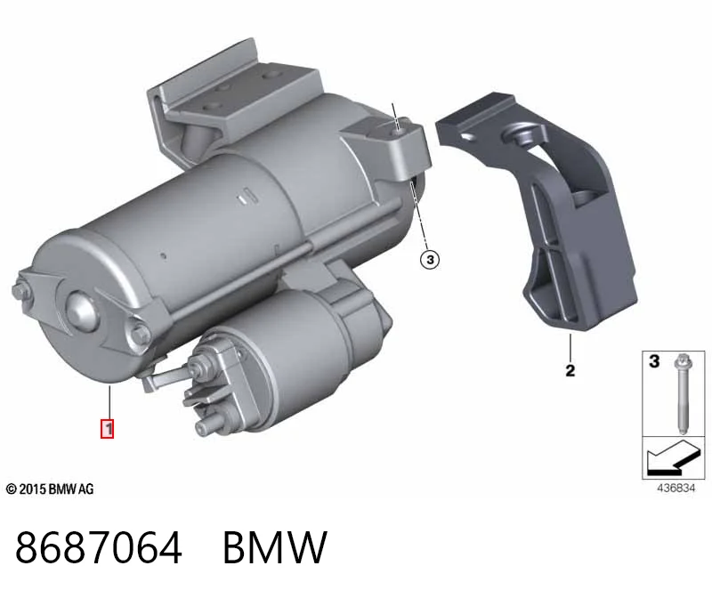 8687064 BMW Стартер автомобиля